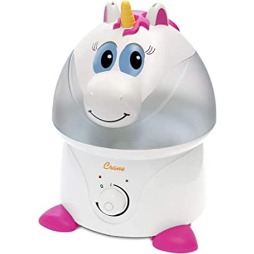 Crane Adorables Ultrasonic Humidifiers for Bedroom and Baby Nursery, 1 Gallon Cool Mist Air Humidifier for Large Room or Kid's Room, Humidifier Filters Optional, Unicorn