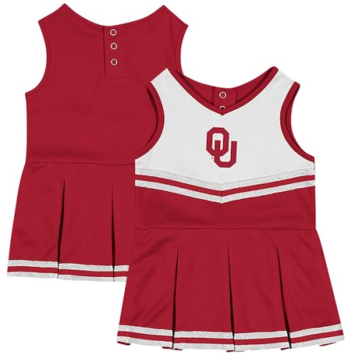 Oklahoma Sooners Colosseum Girls Infant Time For Recess Cheer Dress - Crimson