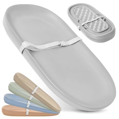 Jool Baby Waterproof Baby Changing Pad - Easy to Clean, Lightweight & Portable - Large Foam Cushion for Comfort (Gray)
