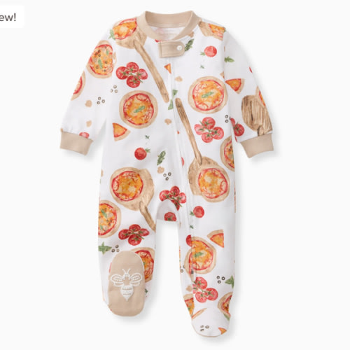 Burt's Bees - Brick Oven Pizza Organic Cotton Sleep & Play (NB-9m)