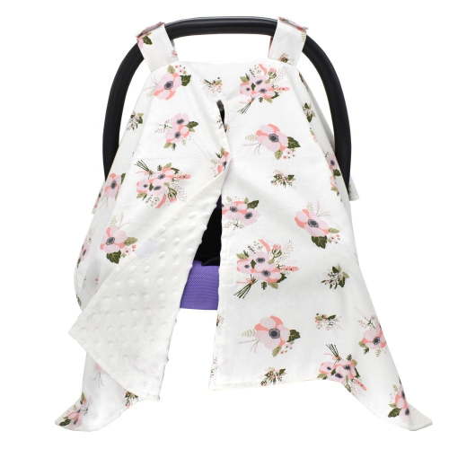 Mesase 2-in-1 Carseat Canopy Cover for Baby Boy with Peekaboo Opening, Floral
