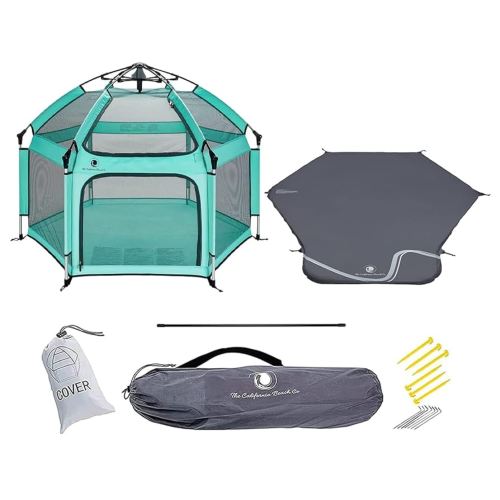 POP 'N GO Premium Outdoor Baby Playpen with Self-Inflating Playmat (Sweet Mint)
