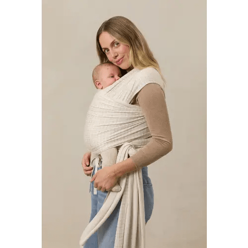 Solly Baby Cream Houndstooth Wrap