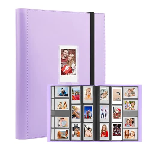 Veicevol 560 Pockets Photo Album for Fujifilm Instax Mini Camera, Album for Polaroid Photo, Photo Album for Fujifilm Instax Mini 12 11 9 40 90 8 Evo LiPlay Instant Camera, 2x3 Photo Album (Purple)