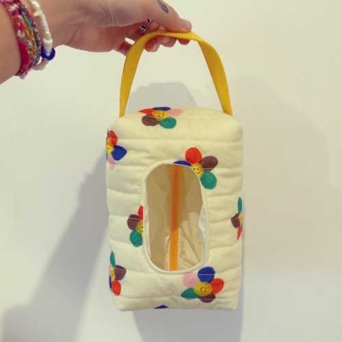 A bag/ pouch for baby wipes (smile flowers)