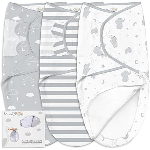 Mama Cheetah Preemie Swaddle Blanket with Zipper, Newborn Swaddle Sack, Baby Swaddles Sleep Sack, Baby Swaddle Wrap with Easy Change Zipper for Baby Boy & Baby Girl, 3-Pack