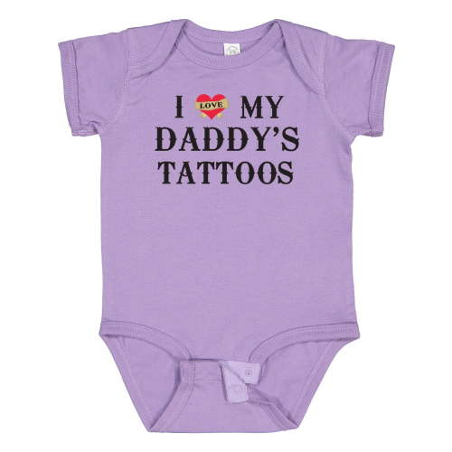Inktastic I Love My Daddy's Tattoos Boys or Girls Baby Bodysuit