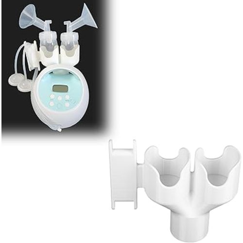 Bottle & Hose Holder for Spectra S1 & S2 – Dual Bottle Organizer with Convenient Hose Wrap Arm – Space-Saving & Easy Installation (Old Breast Pump,White)