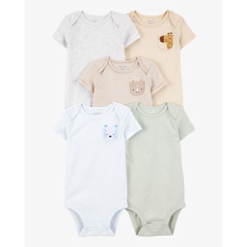 Baby 5-Pack Animals Short-Sleeve Cotton Bodysuits - Carter's | Carter's