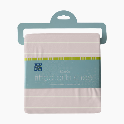 KicKee Pants Print Fitted Crib Sheet - Macaroon Road Trip Stripe, One Size