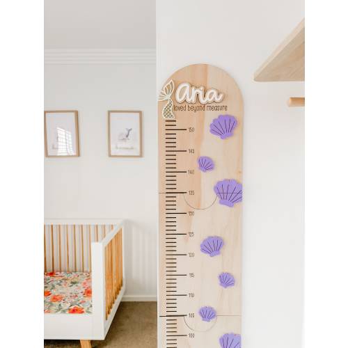 Personalised Growth Chart - UNDER THE SEA | Height Chart for Kid | Wooden Growth Chart | Neutral | Child Height Chart | Nursery Height Chart