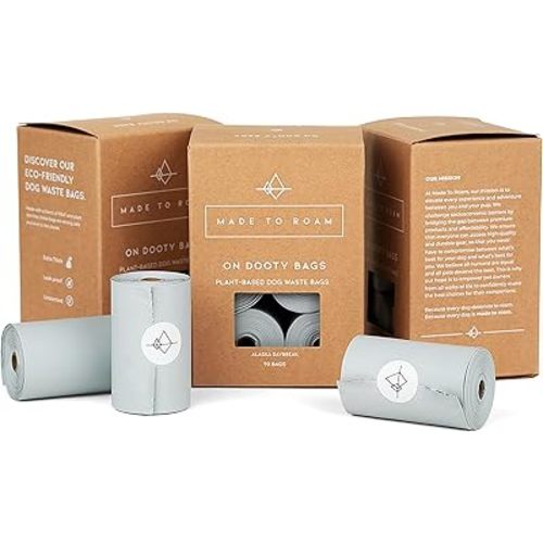 On Dooty Bags - Plant Based Poop Bag Rolls, Extra Thick, Leak Proof, Unscented Waste Bags (Set of 3 Boxes, 270 Bags Total) - Alaska Daybreak