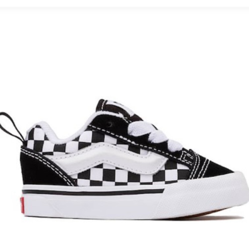 Vans Knu Skool Checkerboard Skate Shoe - Baby / Toddler - Black / White | Journeys