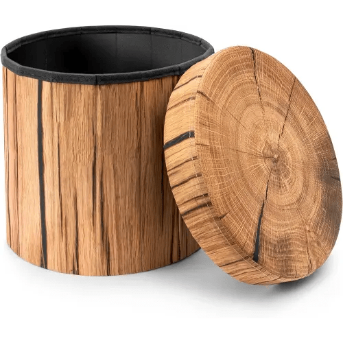 Sorbus Tree Stump Stool, Toy Storage Ottoman 15 Inch Fake tree stumps Log Stool Storage, Artificial Tree Trunk, Perfect Footstool Kids Toy Chest, Rustic Log Cabin Decor Bench, Pedestal, Side End Table