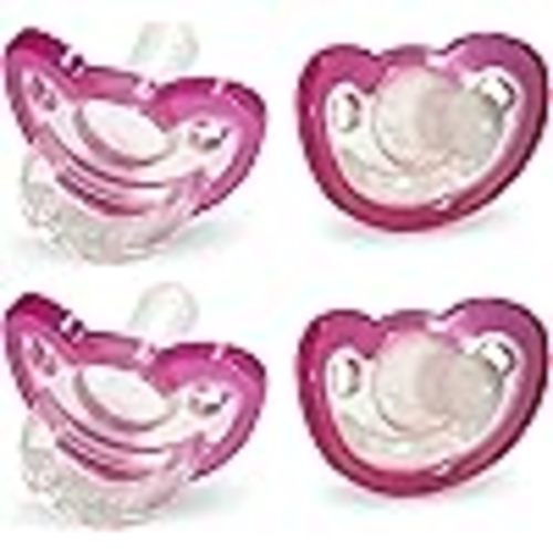 Amazon.com : RaZbaby Jollypop Pacifier for Babies 3 Months and Up, USA Made, Natural Shaped Orthodontic Binky, Lovingly Shared in NICUs & Hospitals Worldwide, Medical-Grade 100% BPA-Free - 2 Pack - Pink : Baby