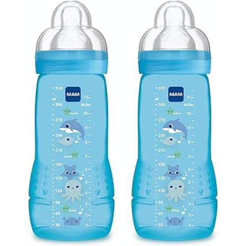 Mam 2 2nd Age 330ml Bottles 6 Months and + - Model: Boy