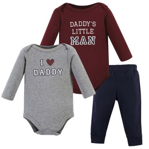Hudson Baby 2 Cotton Long Sleeve Bodysuits and Pant Set, Preemie - 24 Months