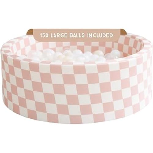 Ball Pit for Babies 6 Month to 6 Years Old with 150 Balls Included - BallPit for Toddlers 1-3 - Baby Ball Pit with Balls Included - Pink Ball Pit