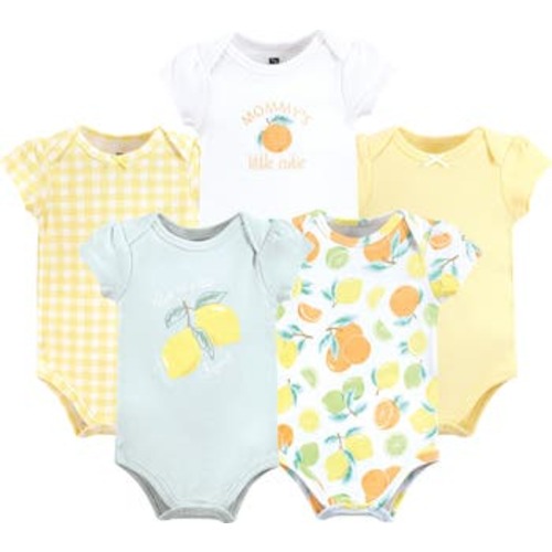5Pk of Soft Cotton One-Pieces, 6-9M