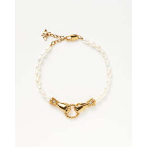 Harris Reed In Good Hands Pearl Bracelet | Gold | Missoma US
