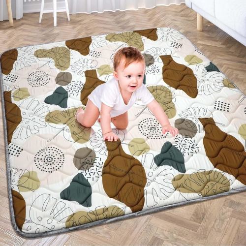 Baby Play Mats for Floor, 50" X 50" Baby Playpen Mat, Thicken Soft Padding Foam Playmats for Babies and Toddlers Infants, Non-Slip Cushioned Baby Playmat, Bohemian