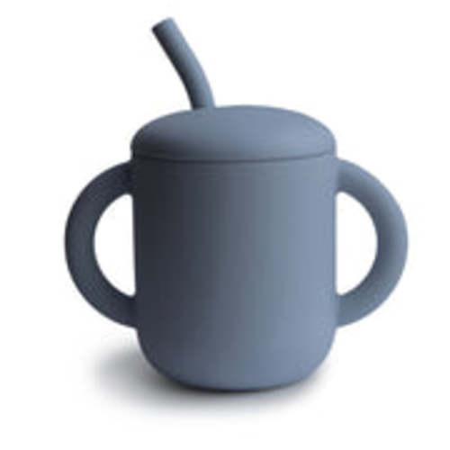 Mushie Baby Silicone Training Cup + Straw