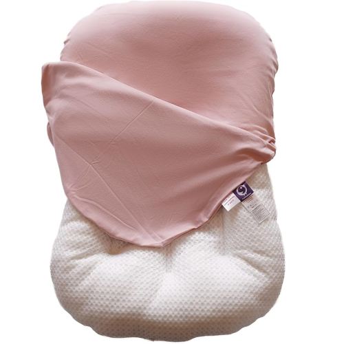 Infant Lounger, Baby Nest Cover for Baby Girls & Boys, Newborn Essentials for Baby 0-12 Months, 100% Cotton Breathable, Portable Travel Bed (Mistyrose)