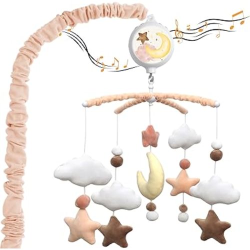 Baby Mobile for Crib,ACRABROS Crib Mobile for Boys Girls,35 Lullabies Digital Musical Box,Woodland Nursery Decor Toys,Starry Mythology