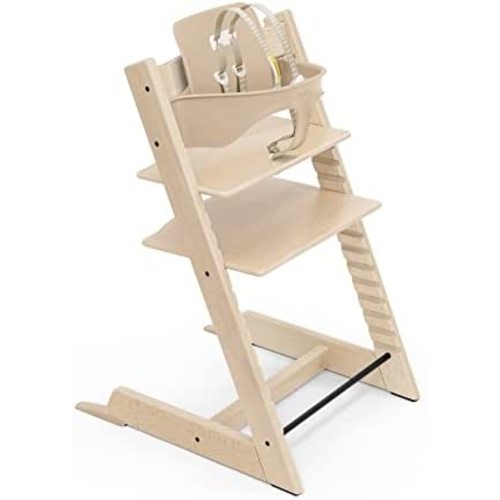 Tripp Trapp by Stokke Adjustable Wooden Natural Baby High Chair (Includes Baby Seat with Harness)