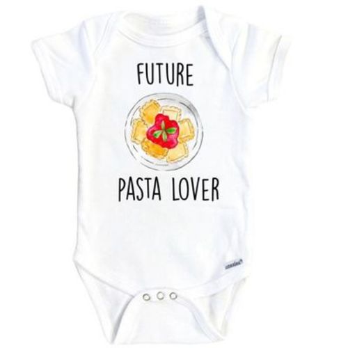 Italian Pasta Onesie® Baby Boy Girl Clothes Infant Bodysuit Funny Cute Newborn Gs1 White 12m Onesie®