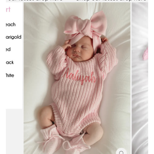 Super Chunky Knit Romper - Ballerina Pink