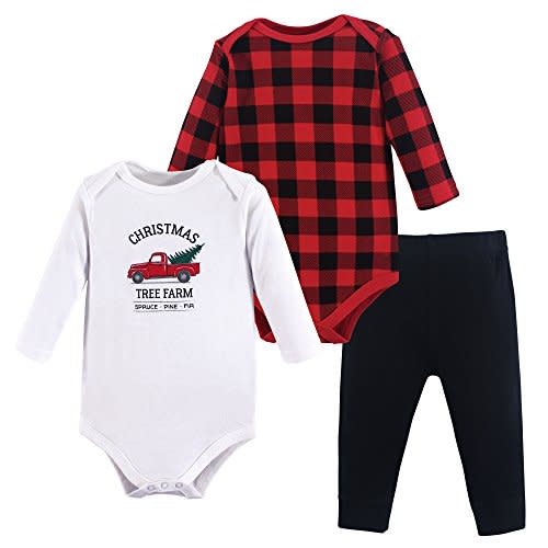Hudson Baby Unisex Cotton Bodysuit and Pant Set