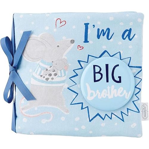 Mud Pie Big Brother Book & Pin Set, 6" x 6"