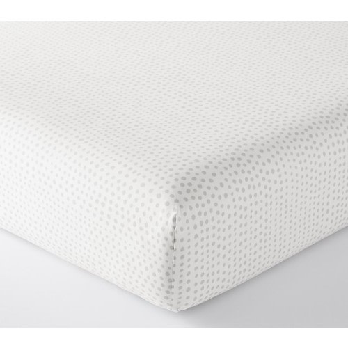 Falling Dot Organic Crib Fitted Sheet | Pottery Barn Kids