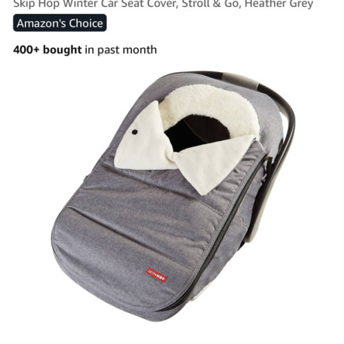 Skip Hop Winter Car Seat Cover, Stroll & Go, Heather Grey