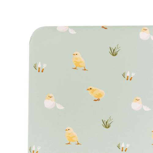 Crib Sheet in Aloe Chick