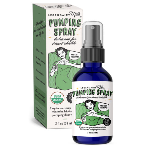 Legendairy Milk Pumping Spray, Natural Lubricant for Breast Pump Flanges, 2 fl oz, 1 Bottle