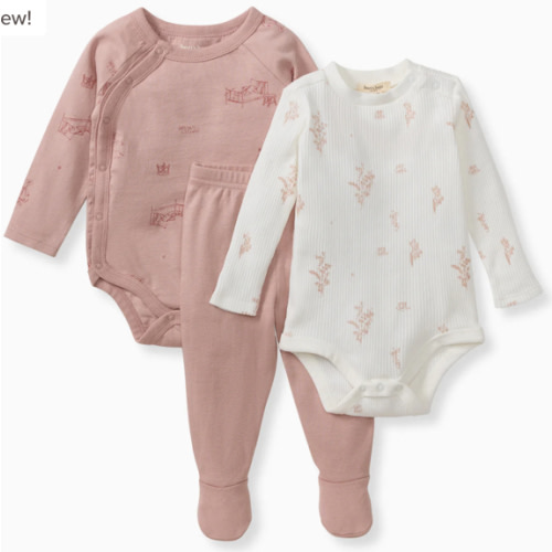 Wildflower 3 Piece Bodysuit & Pant Set – Burt's Bees Baby