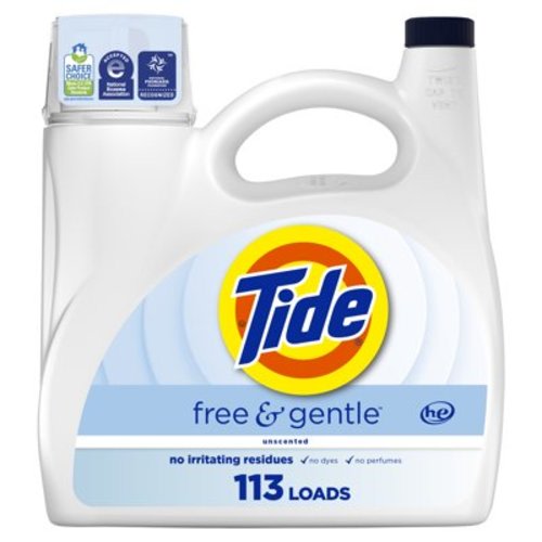 Tide Free & Gentle Laundry Detergent Liquid, 149 fl oz, 113 Loads