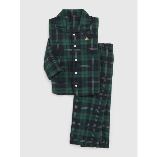 babyGap Recycled PJ Set - blackwatch plaid, size: 18-24 M