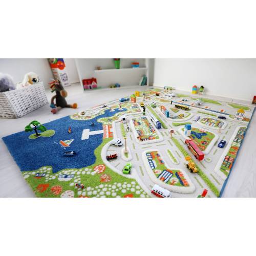 IVI 3D Mini City Play Mat Rug - 59x39 or 71x52