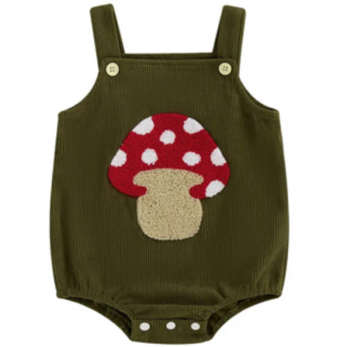 Mushroom Embroidered Bodysuit