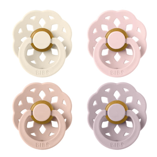 BIBS Boheme Pacifiers 4-Pack - Ivory, Blush, Blossom, Lilac – Bibsworld store US