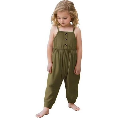 Mikrdoo Baby Girls Clothes Cute Solid Color Sleeveless Romper Jumpsuit Toddler Bodysuit Infant Summer One Piece Outfit