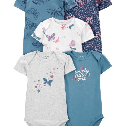 Multi Baby 5-Pack Short-Sleeve Bodysuits | carters.com
