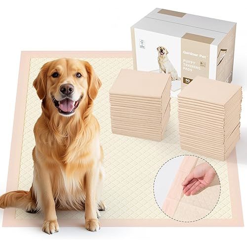 Gardner Pet Disposable Puppy Pads XL, 28"x34" Pee Pads for Dogs, Super Absorbent & Leak-Proof Full Edge-Wrapping Dog Training Pads, Extra Thick Puppy Pee Pads, Dog Pee Pad Potty Pads for Dogs 30 Count