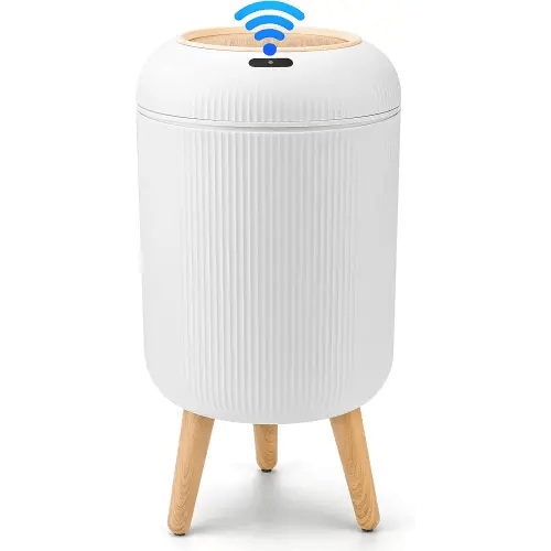 Pukomc Smart Sensor Wastebasket, Convenient and Hygienic Easy to Use, Technology Sensor Waterproof Wastebasket Plastic Wastebasket for Kitchen, Bathroom, Bedroom, Living Room, Office and Outdoor