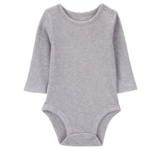 Baby Waffle Knit Long-Sleeve Bodysuit
