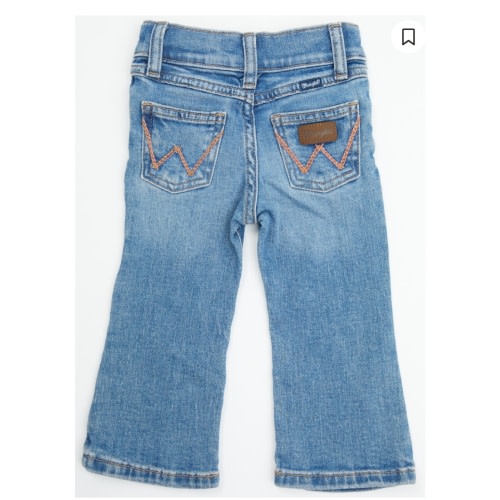 Wrangler Infant Girls' Medium Wash Bootcut Stretch Denim Jeans | Boot Barn