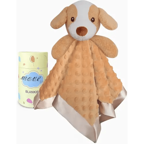 Dog Baby Security Blankets for Baby Soft Loveys for Babies Boy, 16" Puppy Baby Stuff Snuggle Lovie, Baby Girl Gifts for Infant and Toddler